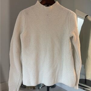 LOFT Chic Cream Women's Turtleneck Sweater US M